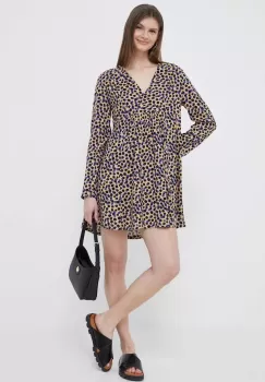 United Colors of Benetton rochie culoarea bej, mini, evazati imagine