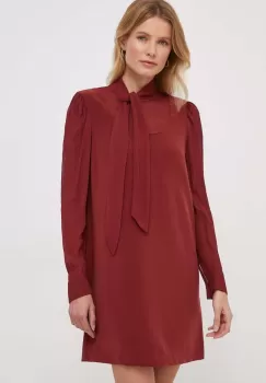 United Colors of Benetton rochie culoarea bordo, mini, drept imagine