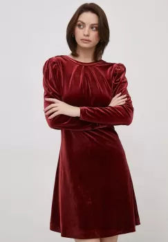 United Colors of Benetton rochie culoarea bordo, mini, evazati imagine