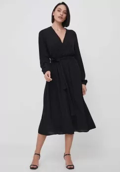 United Colors of Benetton rochie culoarea negru, maxi, evazati imagine