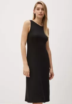 United Colors of Benetton rochie culoarea negru, midi, drept imagine