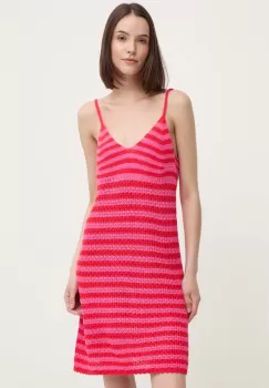 United Colors of Benetton rochie culoarea roz, mini, drept imagine