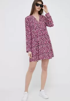 United Colors of Benetton rochie culoarea roz, mini, evazati imagine