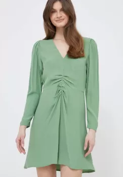 United Colors of Benetton rochie culoarea verde, mini, drept imagine