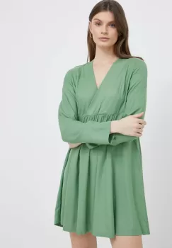 United Colors of Benetton rochie culoarea verde, mini, evazati imagine