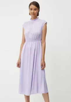 United Colors of Benetton rochie culoarea violet, midi, evazati imagine