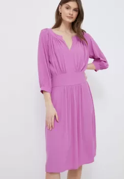 United Colors of Benetton rochie culoarea violet, mini, evazati imagine