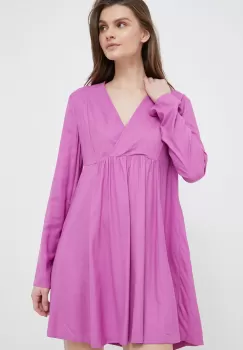 United Colors of Benetton rochie culoarea violet, mini, evazati imagine