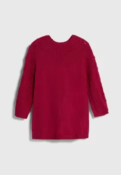 United Colors of Benetton rochie din amestec de lana pentru copii culoarea violet, mini, drept imagine