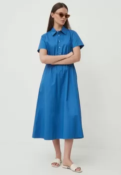 United Colors of Benetton rochie din bumbac midi, evazati imagine