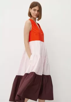 United Colors of Benetton rochie din bumbac midi, evazati, 464KDV0A6 imagine