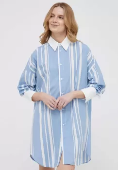 United Colors of Benetton rochie din bumbac mini, oversize imagine