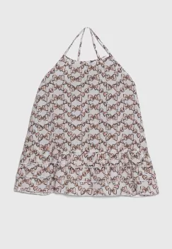 United Colors of Benetton rochie din bumbac pentru copii culoarea alb, mini, evazati imagine