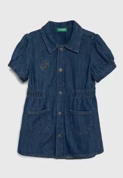 United Colors of Benetton rochie din denim pentru copii mini, evazati imagine