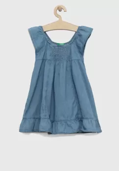 United Colors of Benetton rochie din denim pentru copii mini, evazati imagine