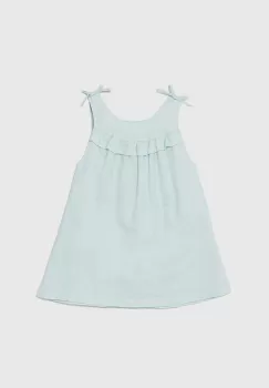 United Colors of Benetton rochie din in pentru copii mini, evazati imagine