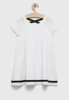 United Colors of Benetton rochie fete culoarea alb, mini, evazati imagine