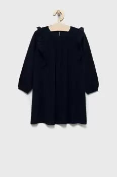 United Colors of Benetton rochie fete culoarea albastru marin, mini, drept imagine