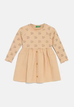 United Colors of Benetton rochie fete culoarea portocaliu, mini, evazati, 36LKGV00W imagine