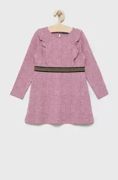 United Colors of Benetton rochie fete culoarea roz, midi, evazati imagine