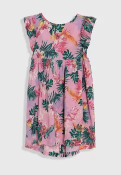 United Colors of Benetton rochie fete culoarea roz, mini, evazati imagine