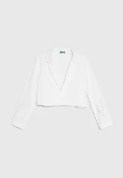 United Colors of Benetton sacou copii culoarea alb imagine