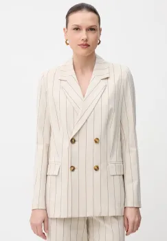 United Colors of Benetton sacou cu doua randuri de nasturi pentru femei, cu vascoza imagine