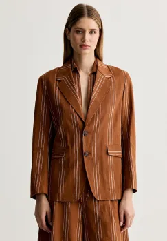 United Colors of Benetton sacou cu un singur rand de nasturi pentru femei, cu in imagine