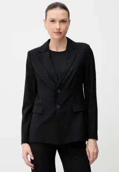 United Colors of Benetton sacou cu un singur rand de nasturi pentru femei, cu vascoza imagine