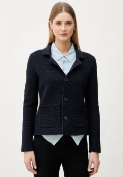 United Colors of Benetton sacou cu un singur rand de nasturi pentru femei, din bumbac imagine