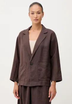 United Colors of Benetton sacou cu un singur rand de nasturi pentru femei, din in imagine