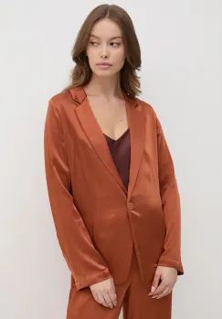 United Colors of Benetton sacou culoarea portocaliu, un singur rand de nasturi, neted, 2S7BDW02V imagine