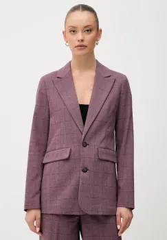 United Colors of Benetton sacou culoarea violet, un singur rand de nasturi, cu imprimeu, 2X8MDW02H imagine
