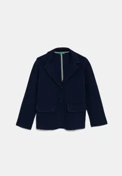United Colors of Benetton sacou de bumbac pentru copii culoarea bleumarin, 3KWYC600I imagine
