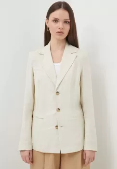 United Colors of Benetton sacou de in culoarea bej, un singur rand de nasturi, neted imagine