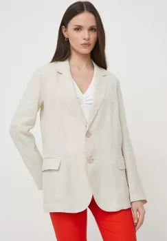 United Colors of Benetton sacou de in culoarea bej, un singur rand de nasturi, neted imagine