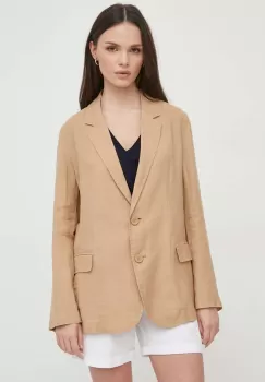 United Colors of Benetton sacou de in culoarea bej, un singur rand de nasturi, neted imagine