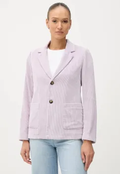 United Colors of Benetton sacou din velur culoarea violet, un singur rand de nasturi, uni, 2Q5GDW03I imagine