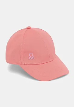 United Colors of Benetton sapca culoarea portocaliu, uni, 6YCTGA012 imagine