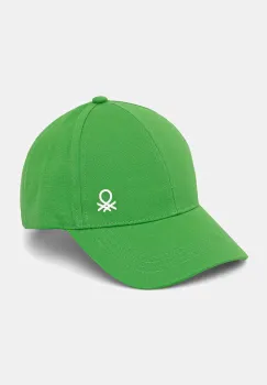 United Colors of Benetton sapca culoarea verde, uni, 6YCTGA012 imagine