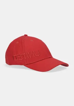 United Colors of Benetton sapca de baseball din bumbac culoarea rosu, uni, 6NFPUA01C imagine