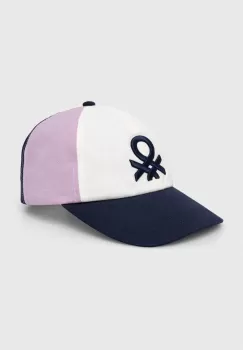 United Colors of Benetton sapca de baseball din bumbac culoarea violet, modelator imagine