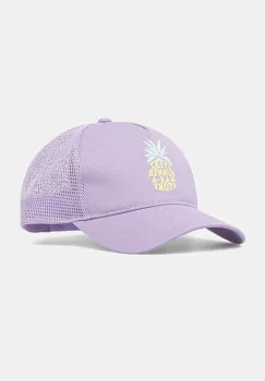 United Colors of Benetton sapca de baseball pentru copii culoarea violet, cu imprimeu, 6XJNCA02L imagine
