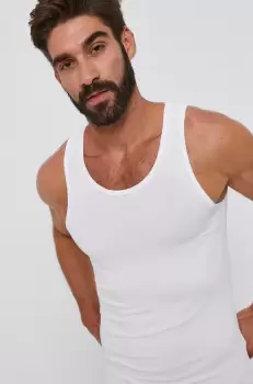 United Colors of Benetton Tricou barbati, culoarea alb imagine