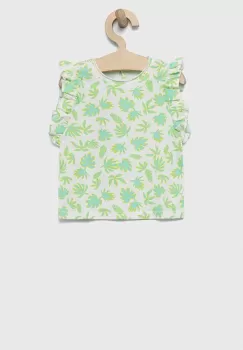 United Colors of Benetton tricou bebe culoarea verde imagine