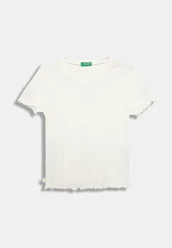 United Colors of Benetton tricou copii culoarea alb, 3F1AC10N4 imagine