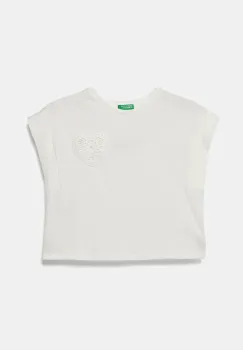 United Colors of Benetton tricou copii culoarea alb, 3JFAC10PD imagine