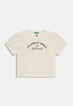 United Colors of Benetton tricou copii culoarea bej, 3I1XC10K4 imagine