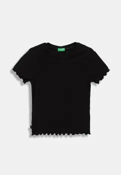 United Colors of Benetton tricou copii culoarea negru, 3F1AC10N4 imagine
