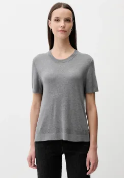 United Colors of Benetton tricou cu maneca lunga culoarea gri, 1ZRED10BK imagine